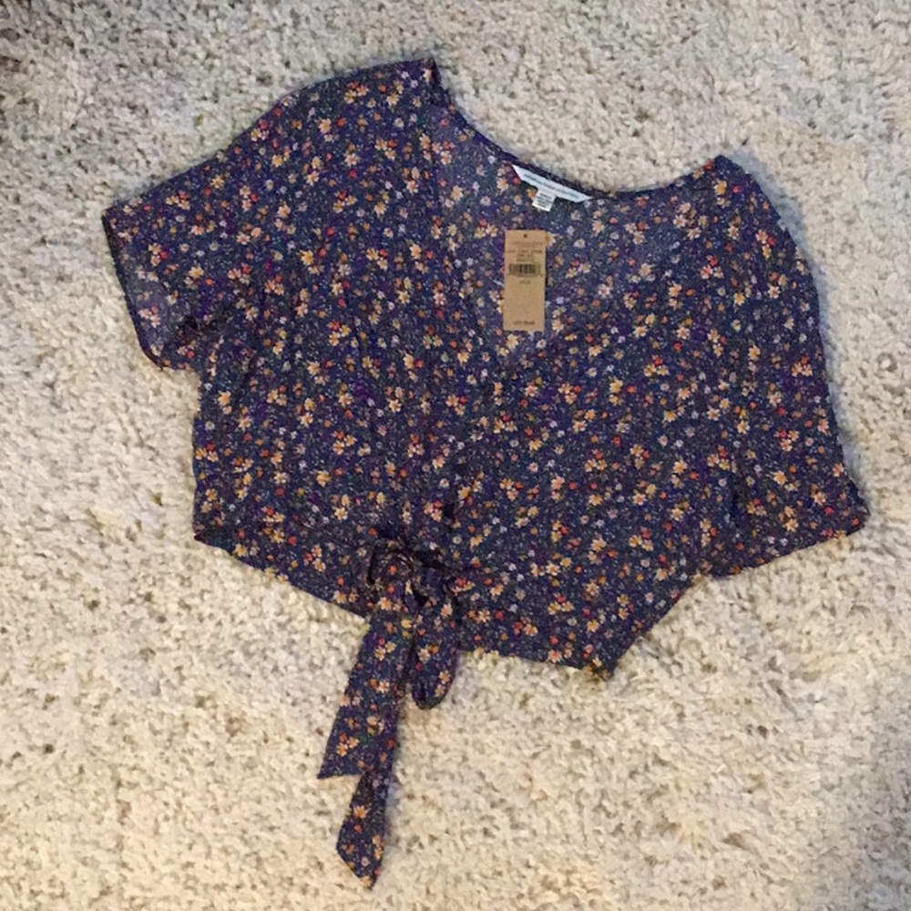 American Eagle Floral Crop Top